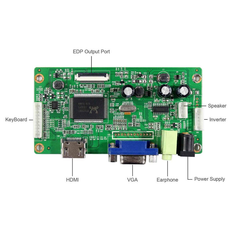 VSDISPLAY VGA Board for 1366x768 11.6inch 13.3in 14" 15.6" LP156WHU B156XTN04 NT156WHM N156BGE 30Pin EDP LCD Screen - Image 3